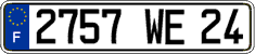 French license plate, FNI