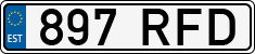License plate of Estonia, Regular car plates
