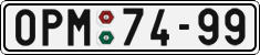 License plate of the Czech Republic, Cars (1960)