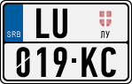 License plate of Serbia, Cars