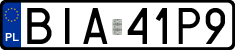 License plates of Poland, Regular car plates