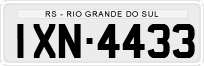 License plate of Brazil, Private owners (1990)