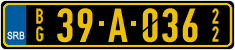 License plate of Serbia, Diplomatic