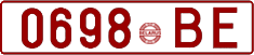 License plate Belarus, Cars (1992)