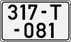 License plate of Bosnia and Herzegovina, 1998 year system