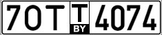 License plate Belarus, Transit plates (2004)