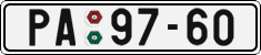 License plate of the Czech Republic, Cars (1960)