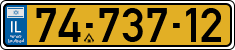 License plate of Israel, Regular plates