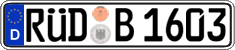 German license plate, Regular plates