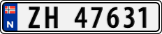 License plate of Norway, Cars