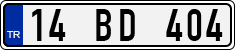 License plate of Turkey, Regular plates