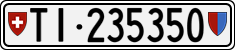License plate of Switzerland, Cars