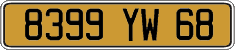 French license plate, FNI