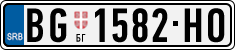 License plate of Serbia, Cars