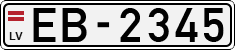 License plate of Latvia, Regular car plates