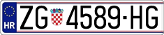 License plate of Croatia, Regular plates