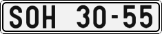 License plate of the Czech Republic, Cars (1960)