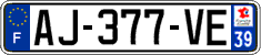 French license plate, SIV (ordinary)