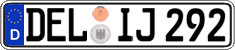 German license plate, Regular plates