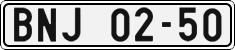 License plate of the Czech Republic, Cars (1960)