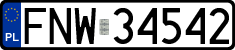 License plates of Poland, Regular car plates