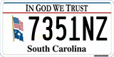 South Carolina, In God We Trust (1234AB/123 4AB)