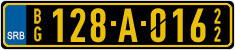 License plate of Serbia, Diplomatic