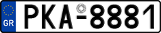 License plate of Greece, Cars