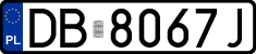 License plates of Poland, Regular car plates