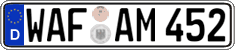 German license plate, Regular plates