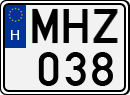 license plates of Hungary, Cars (1990)