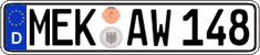 German license plate, Regular plates