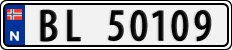 License plate of Norway, Cars
