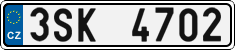 License plate of the Czech Republic, Cars (2001)