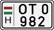 license plates of Hungary, Oldtimers (1990)