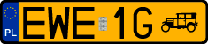 License plates of Poland, Oldtimers