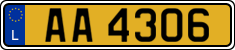 License plate of Luxembourg, 2003 year system