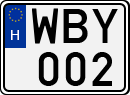 license plates of Hungary, Cars (1990)