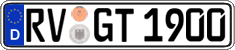 German license plate, Regular plates