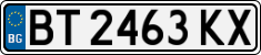 License plate of Bulgaria, Cars
