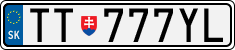 License plate of Slovakia, Cars