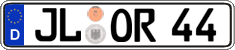 German license plate, Regular plates