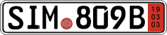 German license plate, Export transit plates