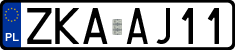License plates of Poland, Regular car plates