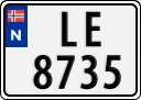 License plate of Norway, Trailers, motorcycles, special vehicles