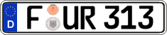 German license plate, Regular plates