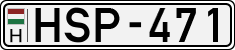 license plates of Hungary, Cars (1990)