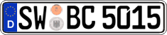 German license plate, Regular plates