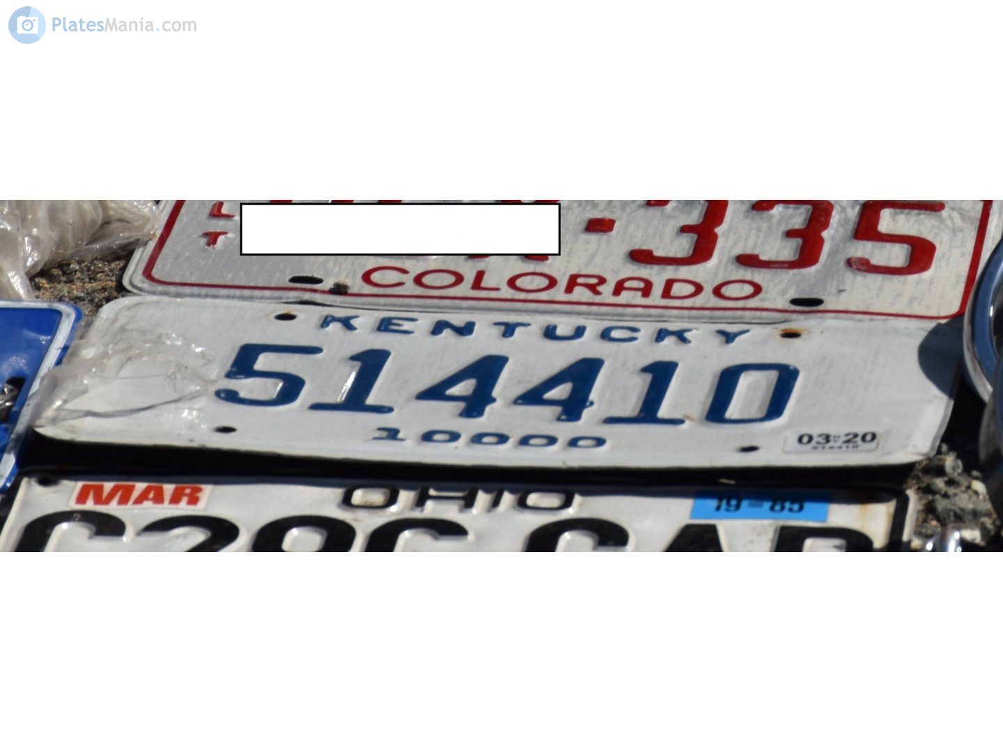 514410, License plate without vehicle 