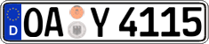 German license plate, Regular plates
